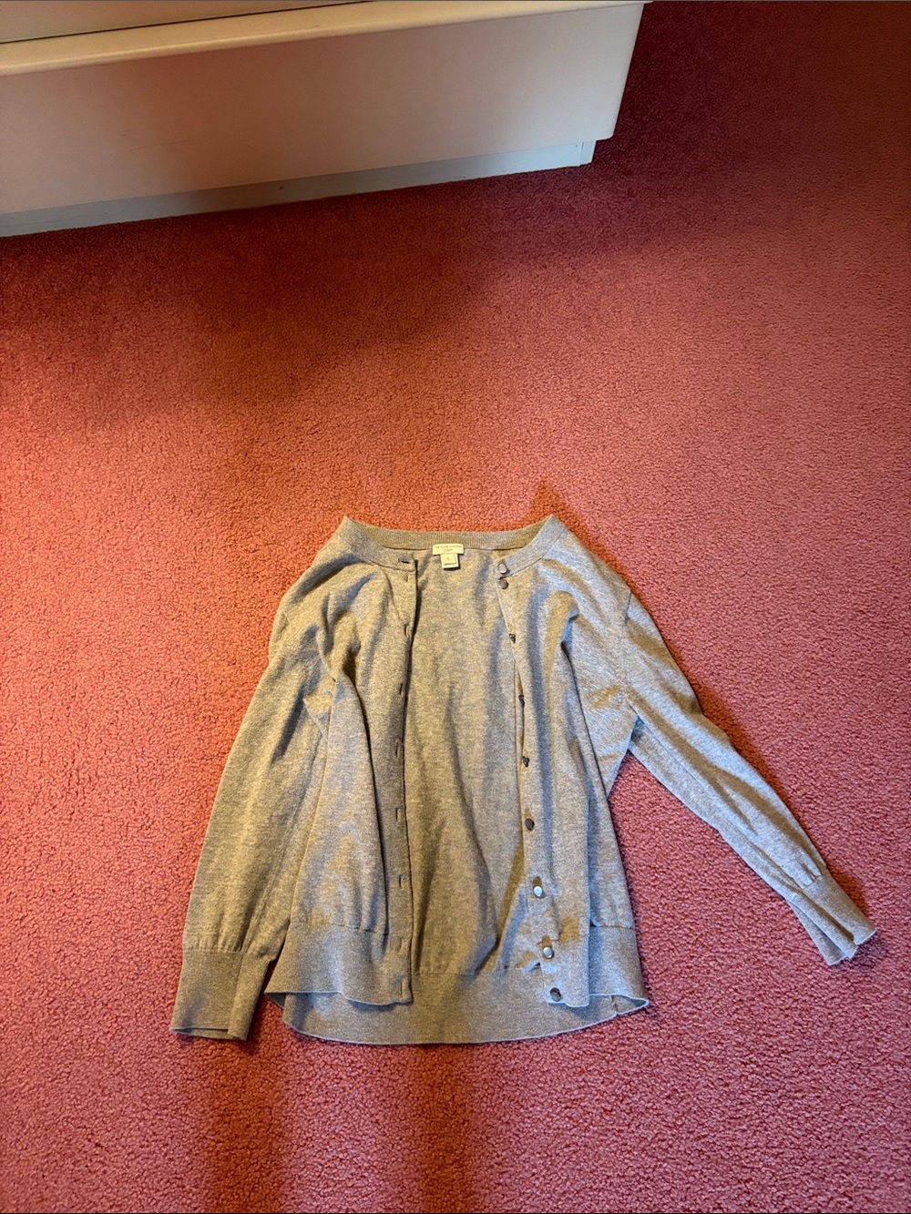J. Crew Gray The Clare Button Cardigan